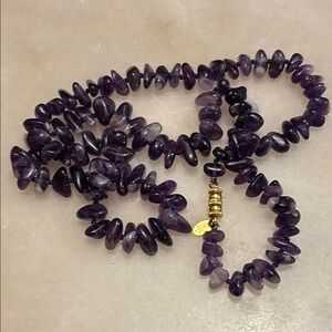 Les Bernard polished amethyst necklace